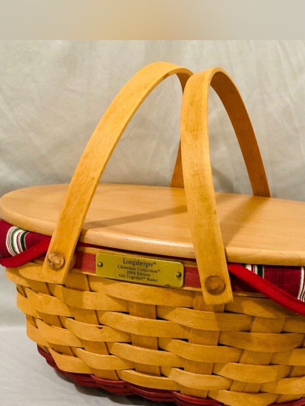 2004 Longaberger Christmas Collection 'Get Together' w/ Liner, Lid & Protector